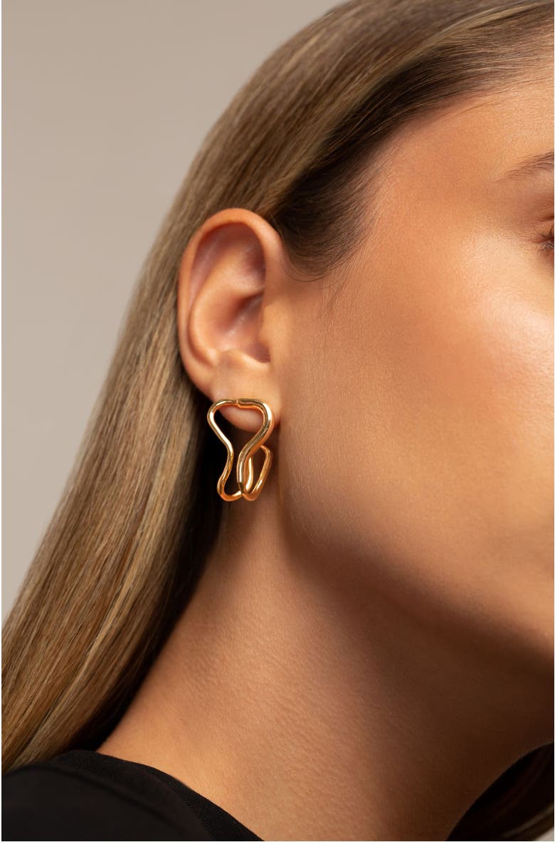 PIERETTI Corine earrings, Alternate, color, Gold Plate