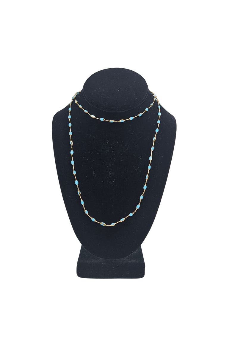 Turquoise Bead Necklace, Alternate, color, turquoise