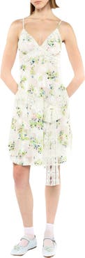 Anna Sui Rosies Posies Chiffon Slip Dress