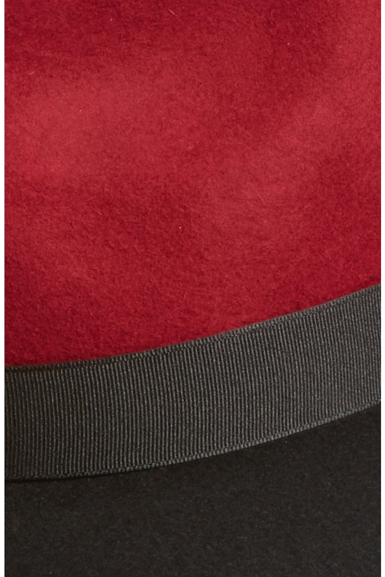 Colorblock Wool Fedora, Alternate, color, BLACK MULTI