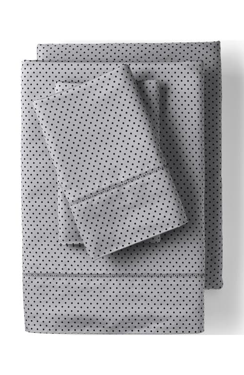 Lands' End 700 Thread Count Luxe Sateen Egyptian Cotton No Iron Bed Sheet Set In Dark Gray Sky