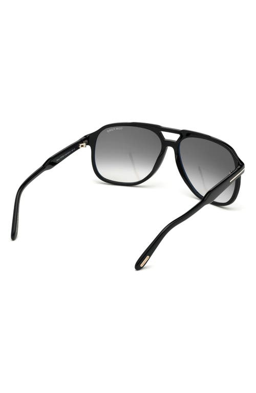 Tom Ford Raoul 62mm Gradient Navigator Sunglasses In Black