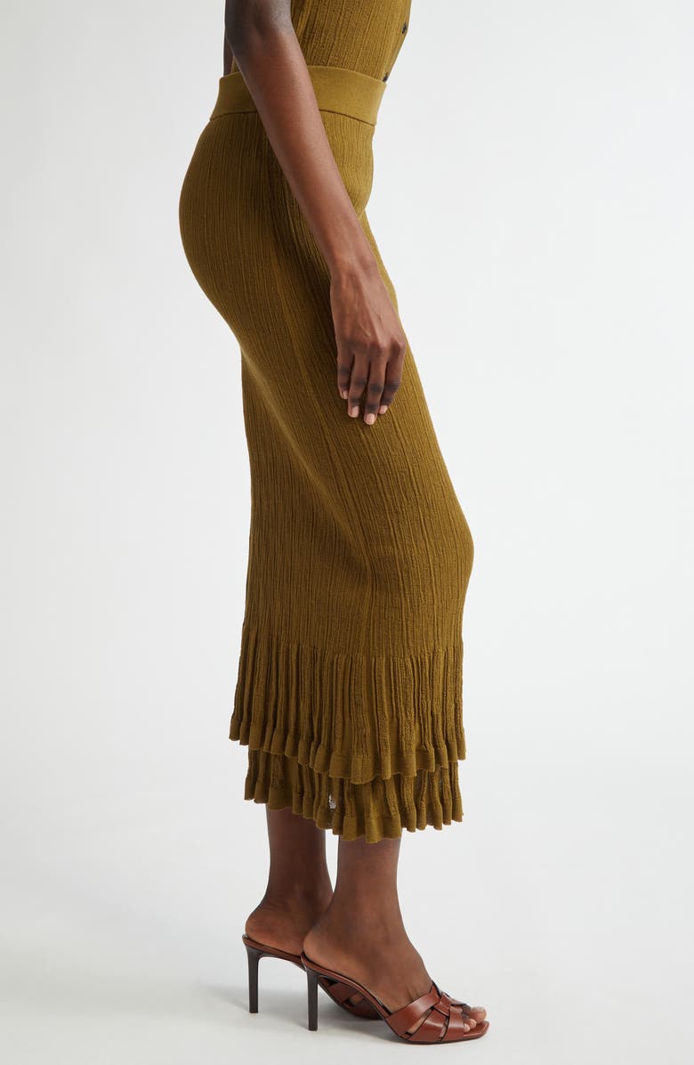 A.L.C. Lexi Tiered Knit Skirt, Alternate, color, Hazel