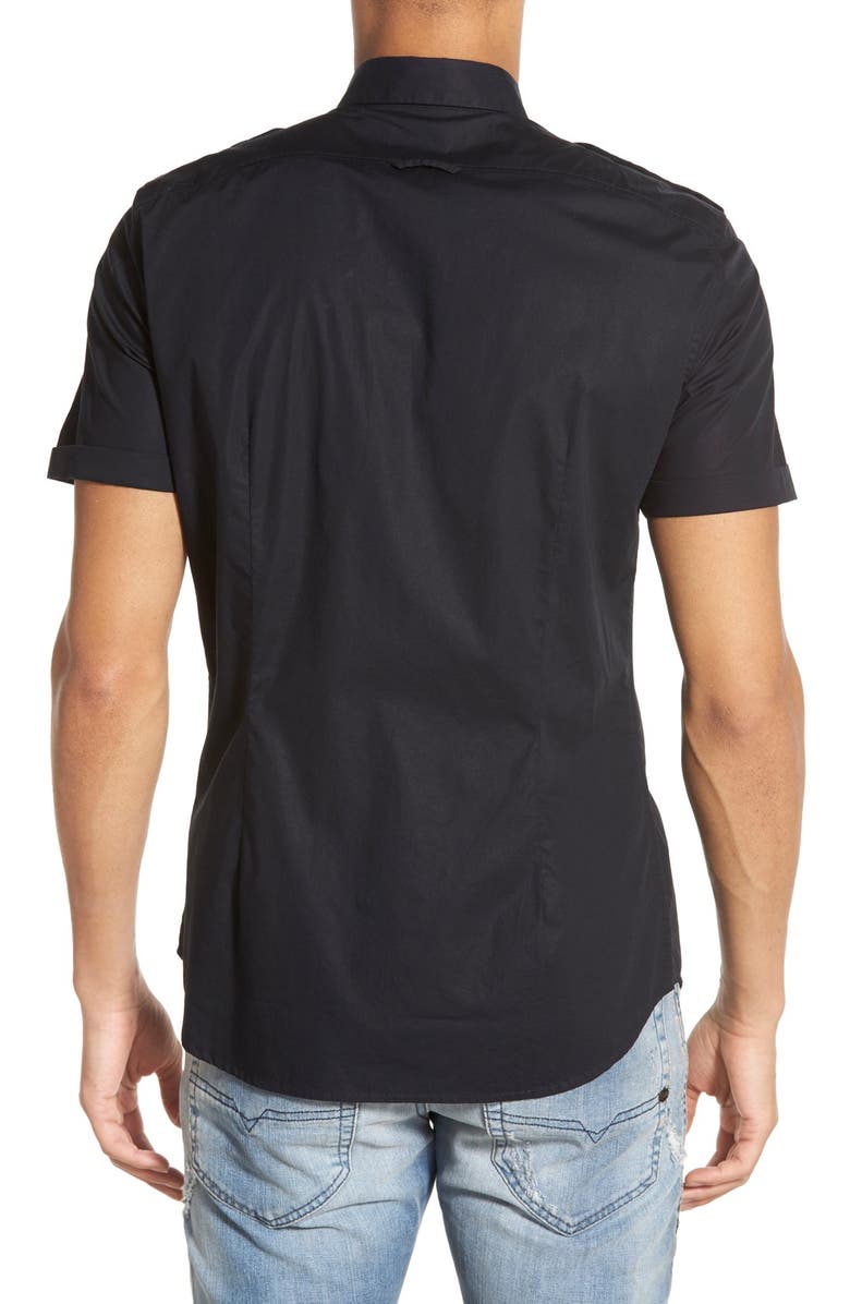 DIESEL<sup>®</sup> 'Haul' Extra Trim Fit Short Sleeve Military Shirt, Alternate, color, 