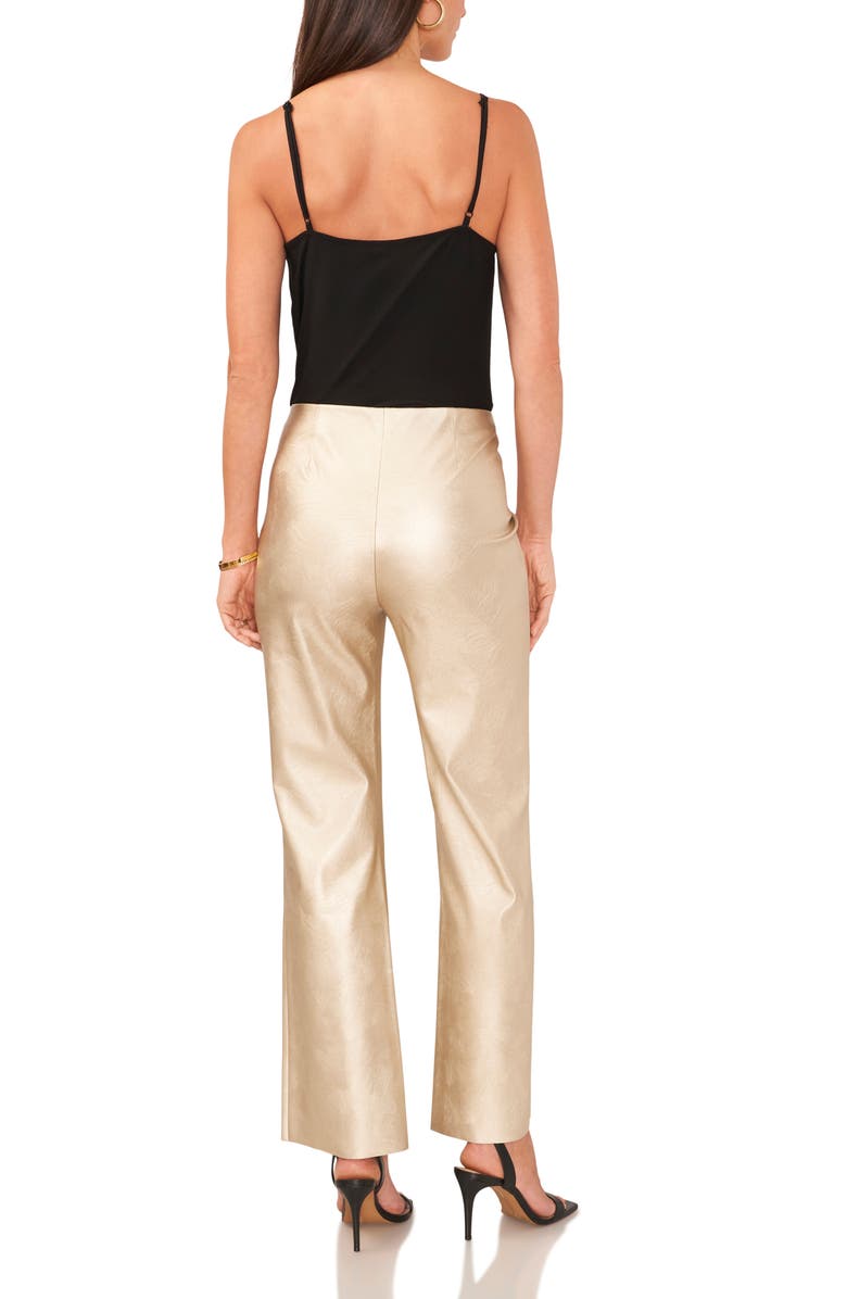 Vince Camuto Faux Leather Flare Leg Pants, Alternate, color, 