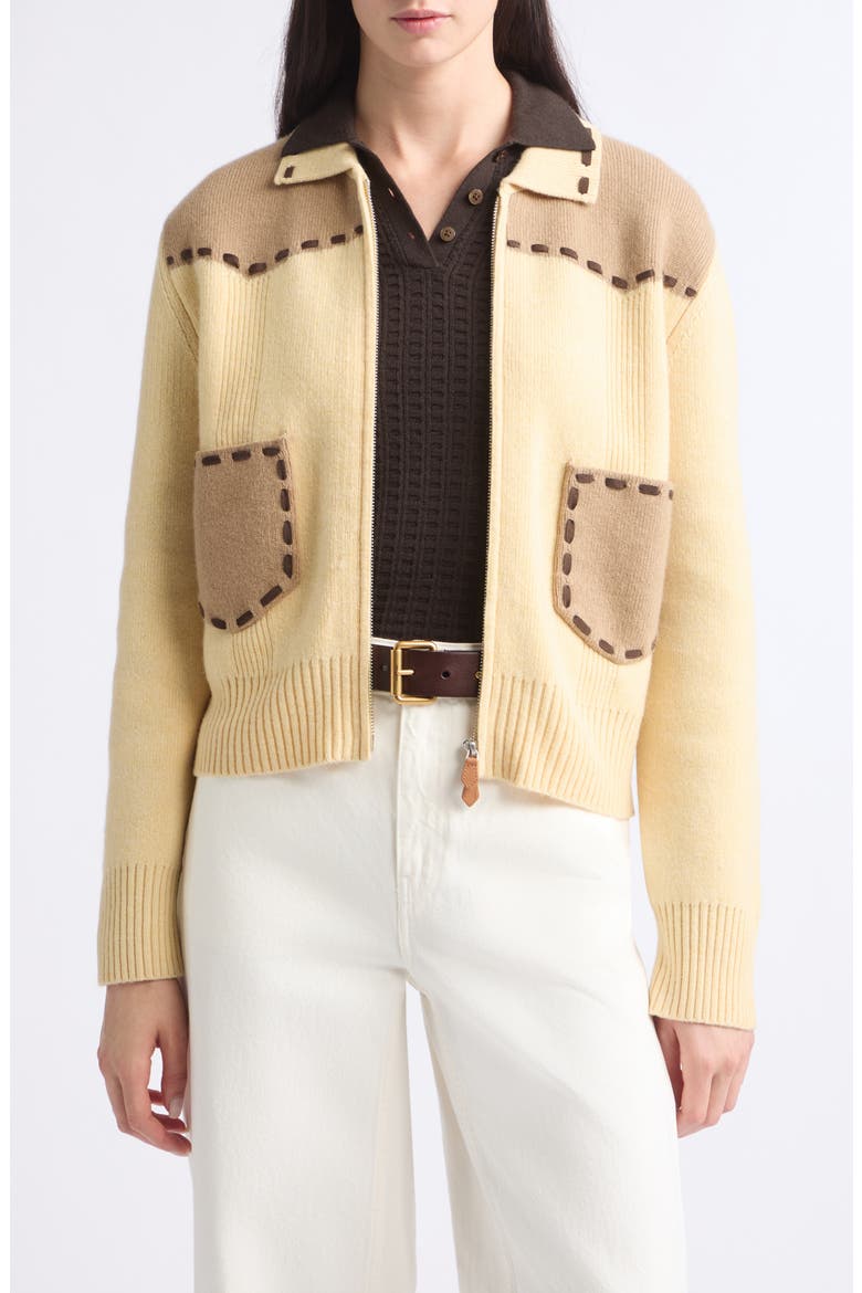 Saddle Up Cashmere & Wool Jacket, Main, color, BUTTER/ CAMEL