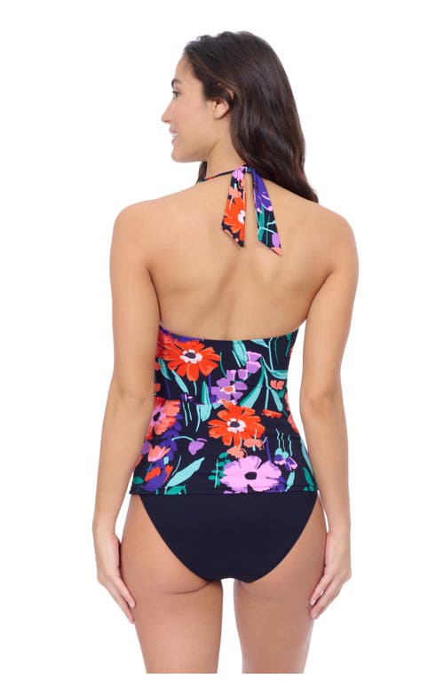 Profile By Gottex Marguerite Halter Tankini In Black Multi
