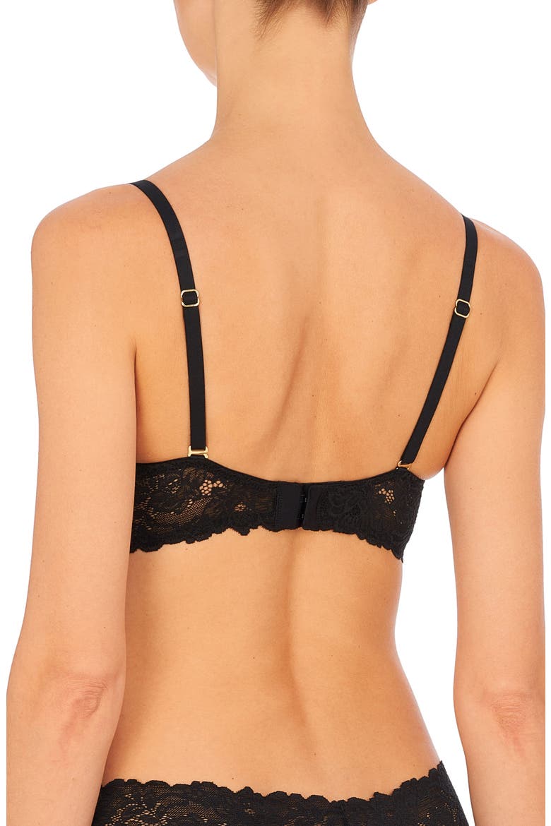Heavenly Lace Convertible Balconette Bra, Alternate, color, BLACK