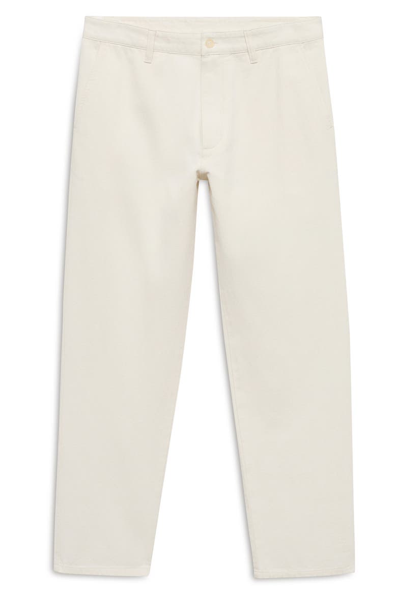 Cotton & Linen Straight Leg Jeans, Alternate, color, OFF WHITE
