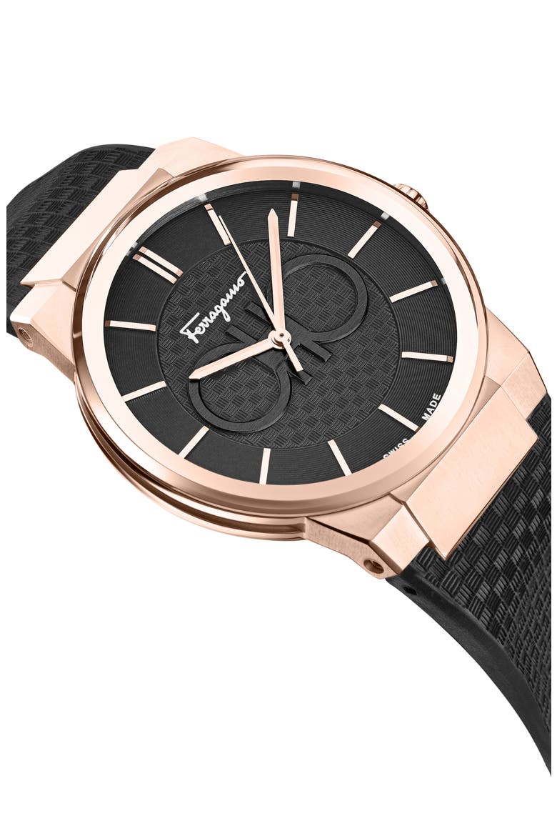 Polyurethane Strap Watch, 41mm, Alternate, color, ROSE GOLD