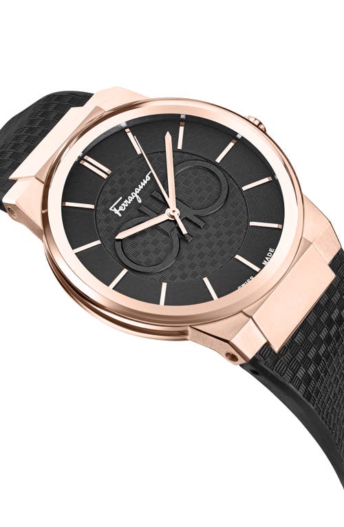 Ferragamo Sapphire Silicone Watch