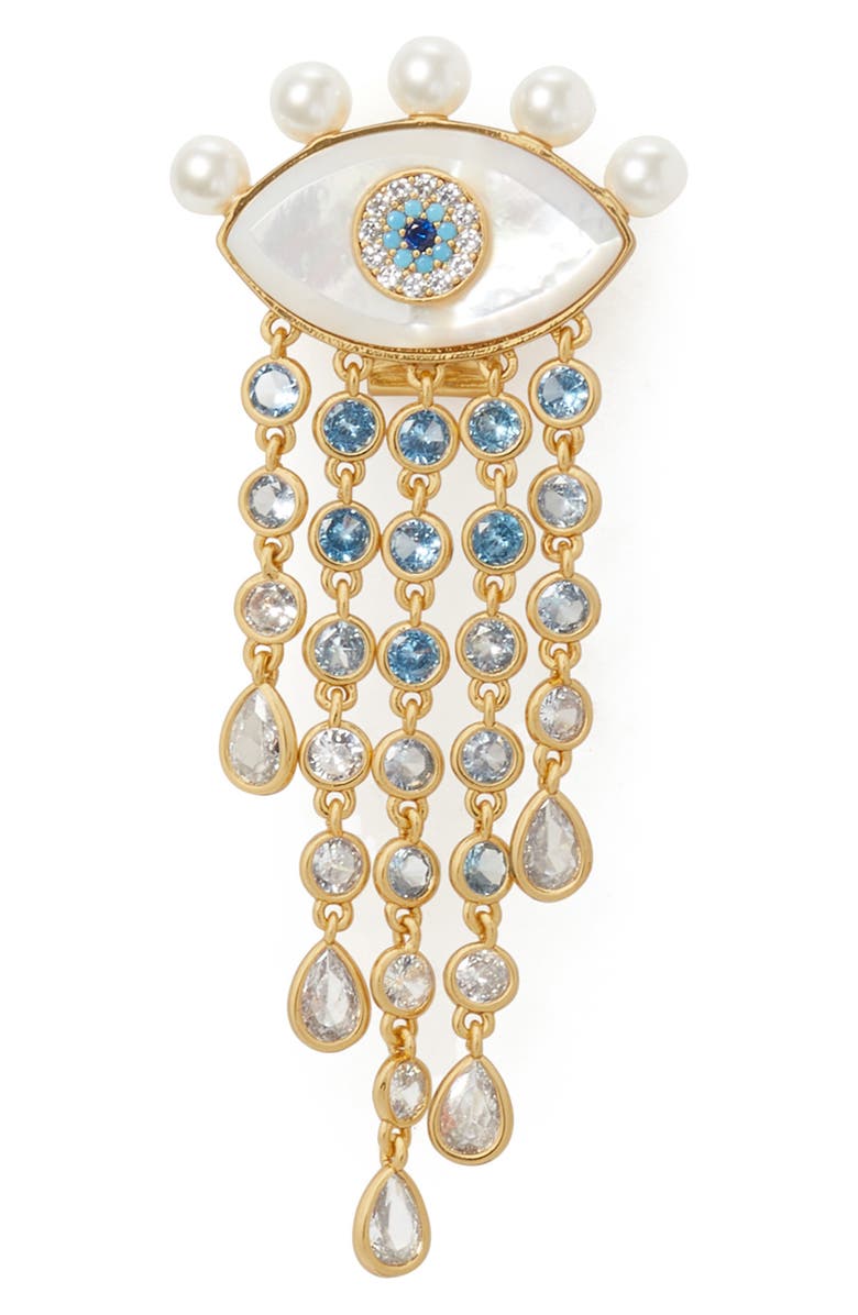 Kate Spade New York All Seeing Statement Fringe Drop Earrings, Alternate, color, 