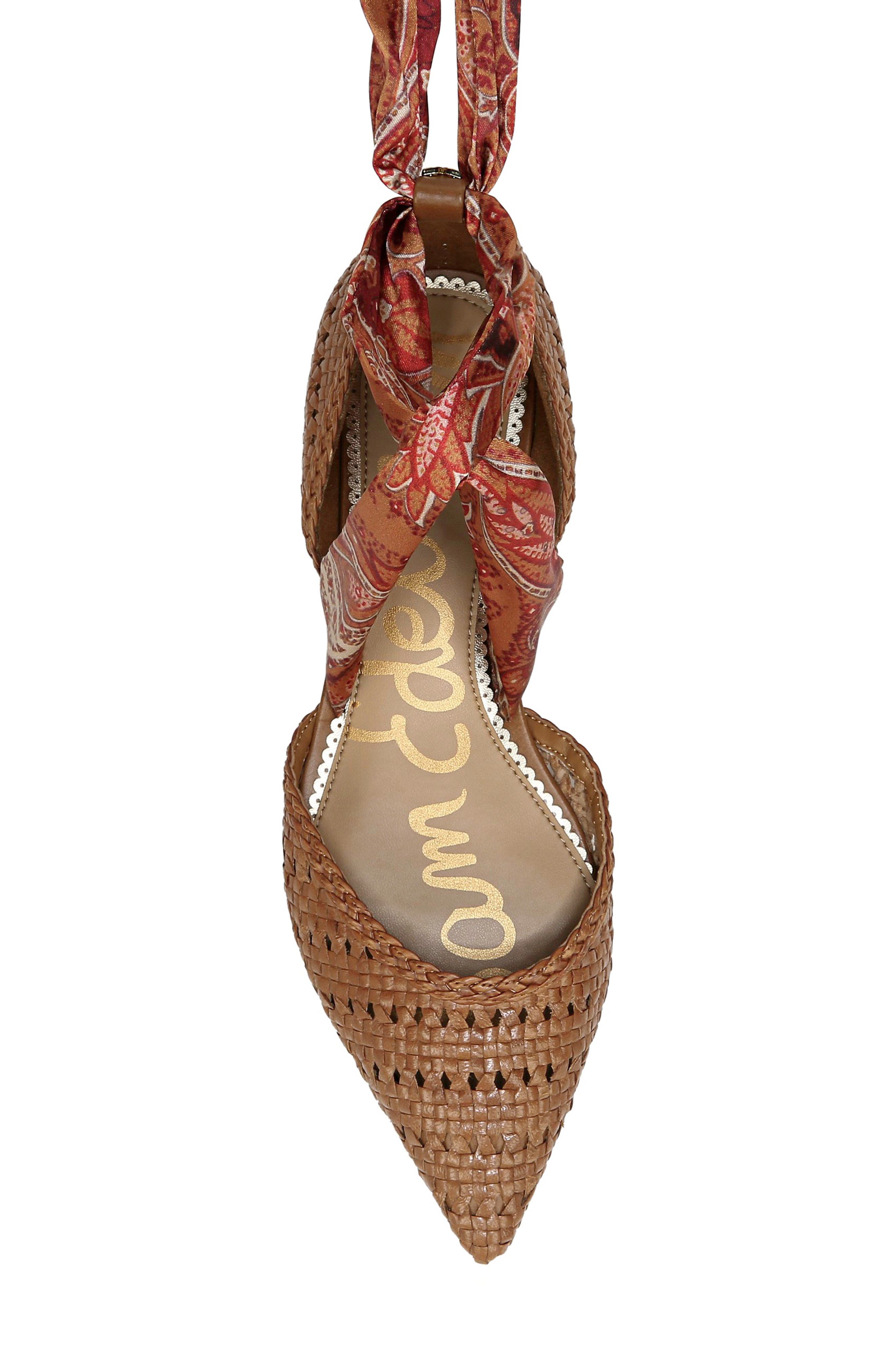 Sloane Flat, Alternate, color, SADDLE/ ORANGE LEATHER