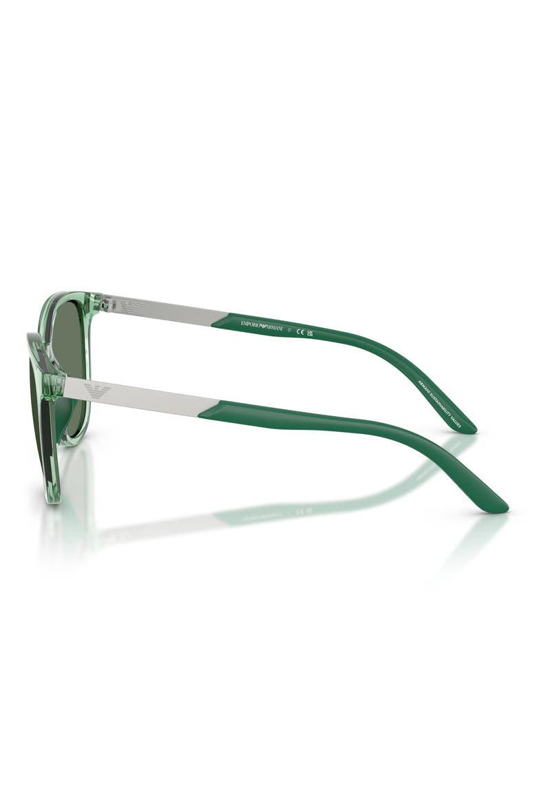 Kids' 49mm Cat Eye Sunglasses, Alternate, color, SHINY GREEN / DARK GREEN