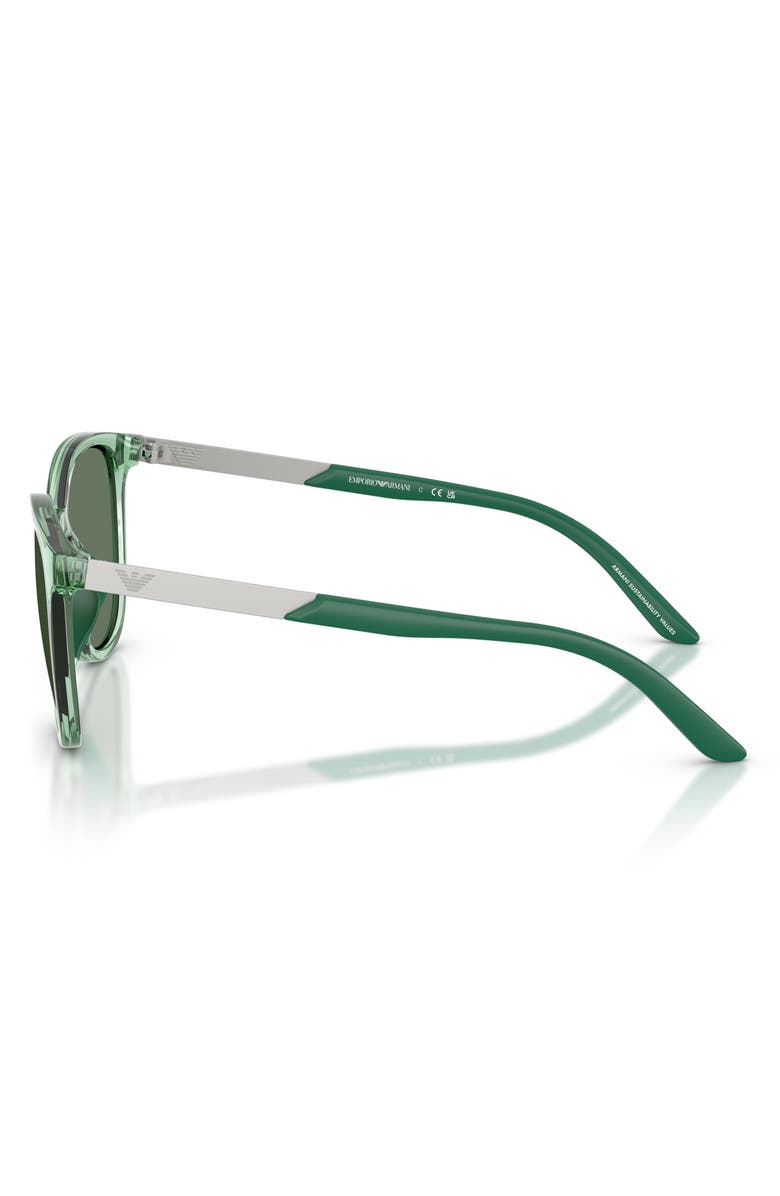 Emporio Armani Kids' 49mm Cat Eye Sunglasses, Alternate, color, Shiny Green / Dark Green