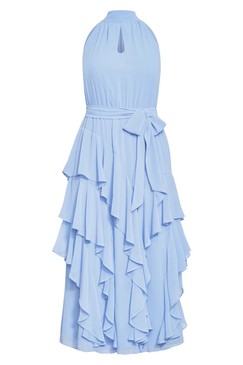 Mandy Ruffle Sleeveless Maxi Dress, Alternate, color, BLUE