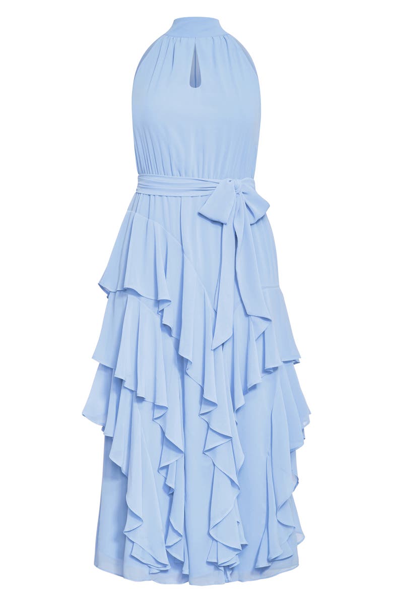 City Chic Mandy Ruffle Sleeveless Maxi Dress, Main, color, Blue