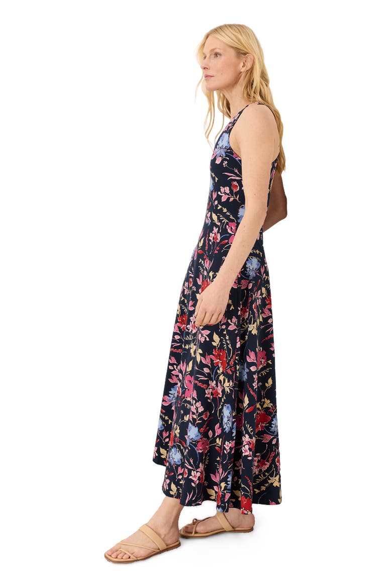 Fit & Flare Open Back Maxi Dress Made With Organic Cotton, Alternate, color, Dayspring Blooms Multi