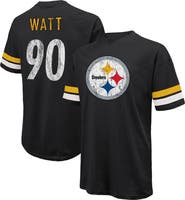 Majestic Threads Men's Majestic Threads T.J. Watt Black Pittsburgh Steelers Name & Number Oversize Fit T-Shirt