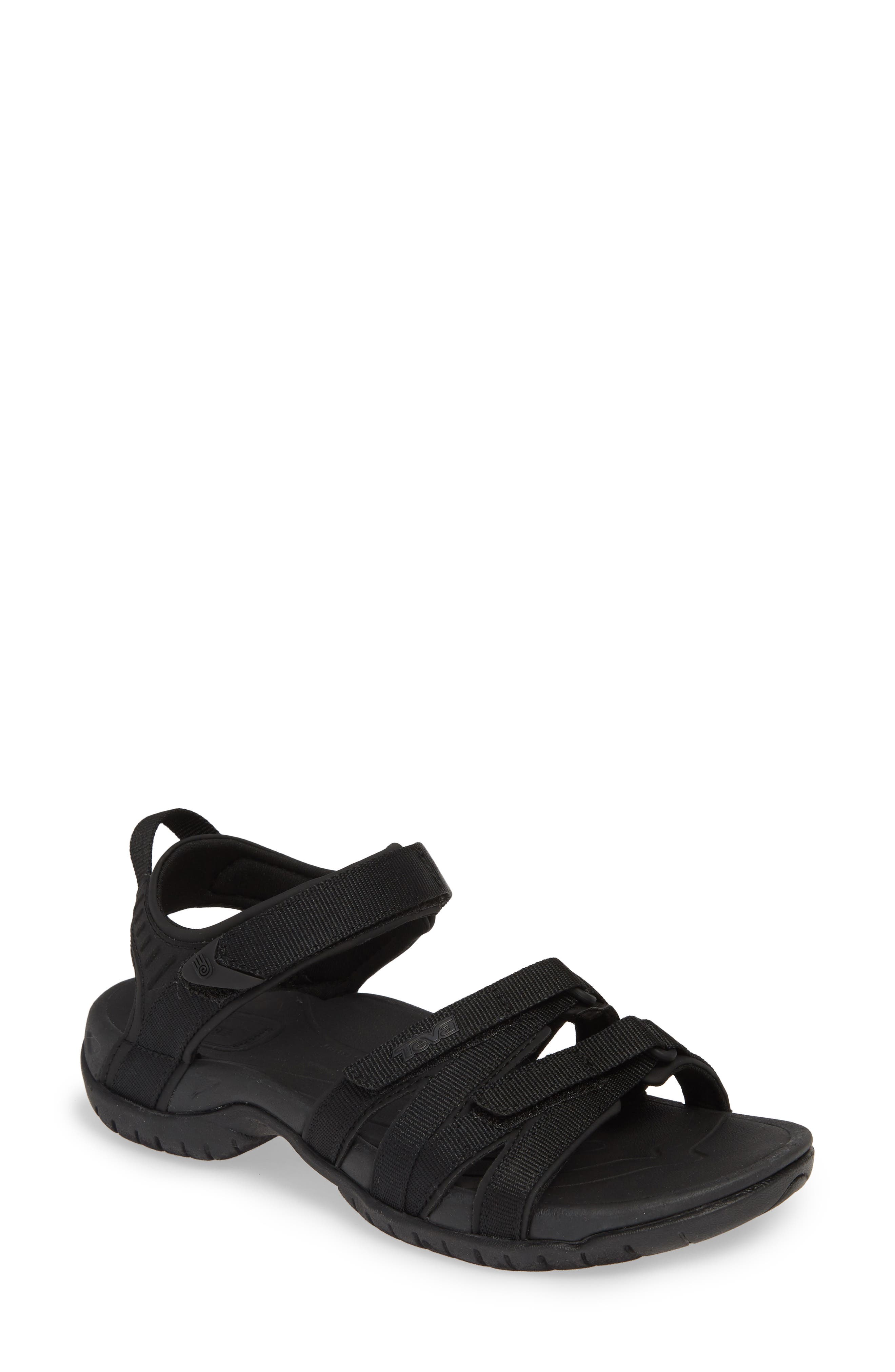 Teva 'Tirra' Sandal, Main, color, Black/ Black Fabric