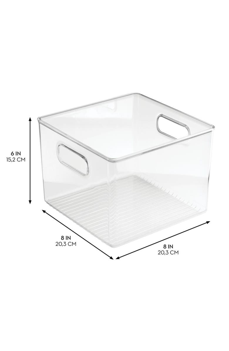 iDesign Pantry Storage Bins with Handles, Set of 2, Clear, Alternate, color, Clear