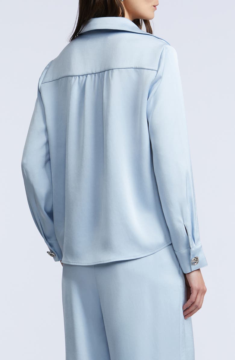 BCBGMAXAZRIA Washer Relaxed Button-Up Shirt, Alternate, color, Skyway