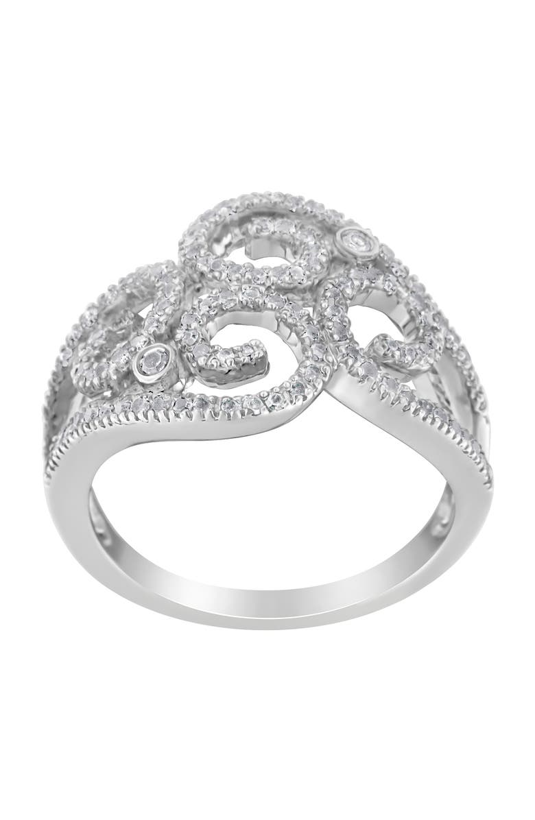 Haus of Brilliance 14K White Gold 1/2 cttw Round Cut Diamond Cluster Ring, Alternate, color, White