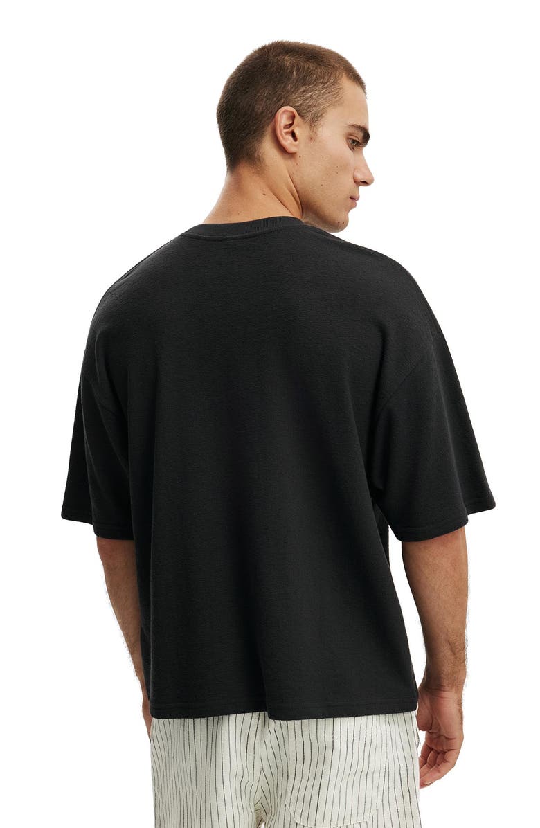 Cotton On Men's Cropped Fit T-Shirt, Alternate, color, Washed Black Terry