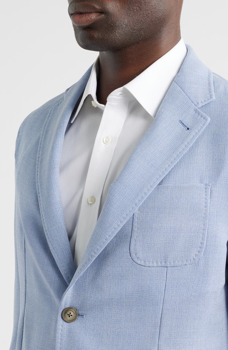 Emporio Armani Textured Virgin Wool Sport Coat, Alternate, color, Light Blue