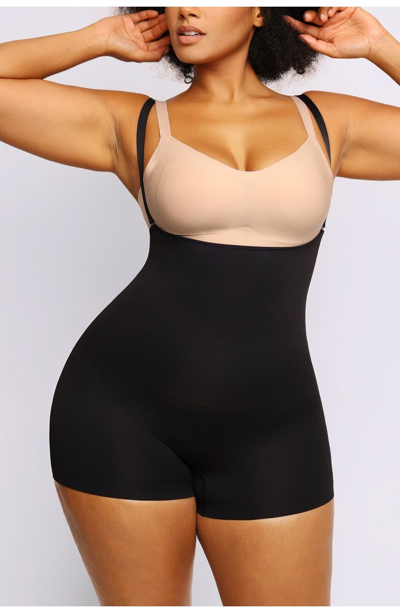 Shapellx Bare Essentials Skin Flow Essentials Eco Shaper Boyshort, Alternate, color, Black