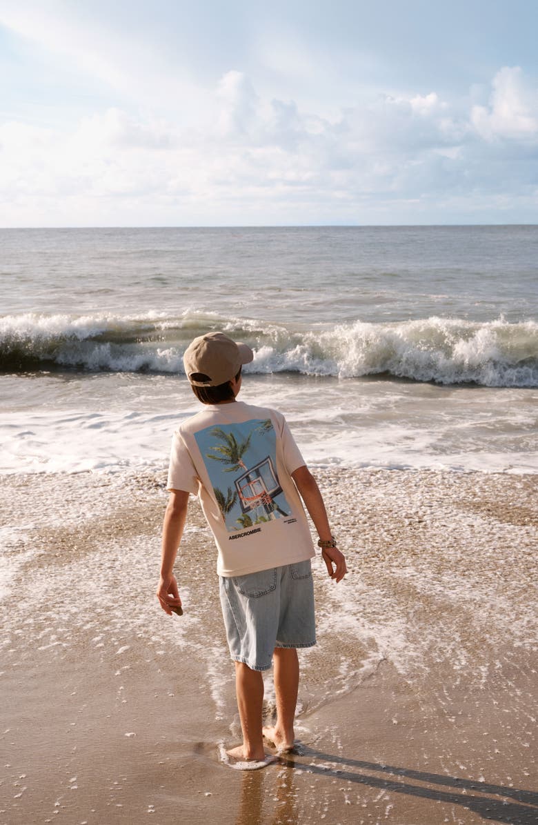 abercrombie kids Kids' Fresh Burgers Graphic T-Shirt, Alternate, color, Jet Stream