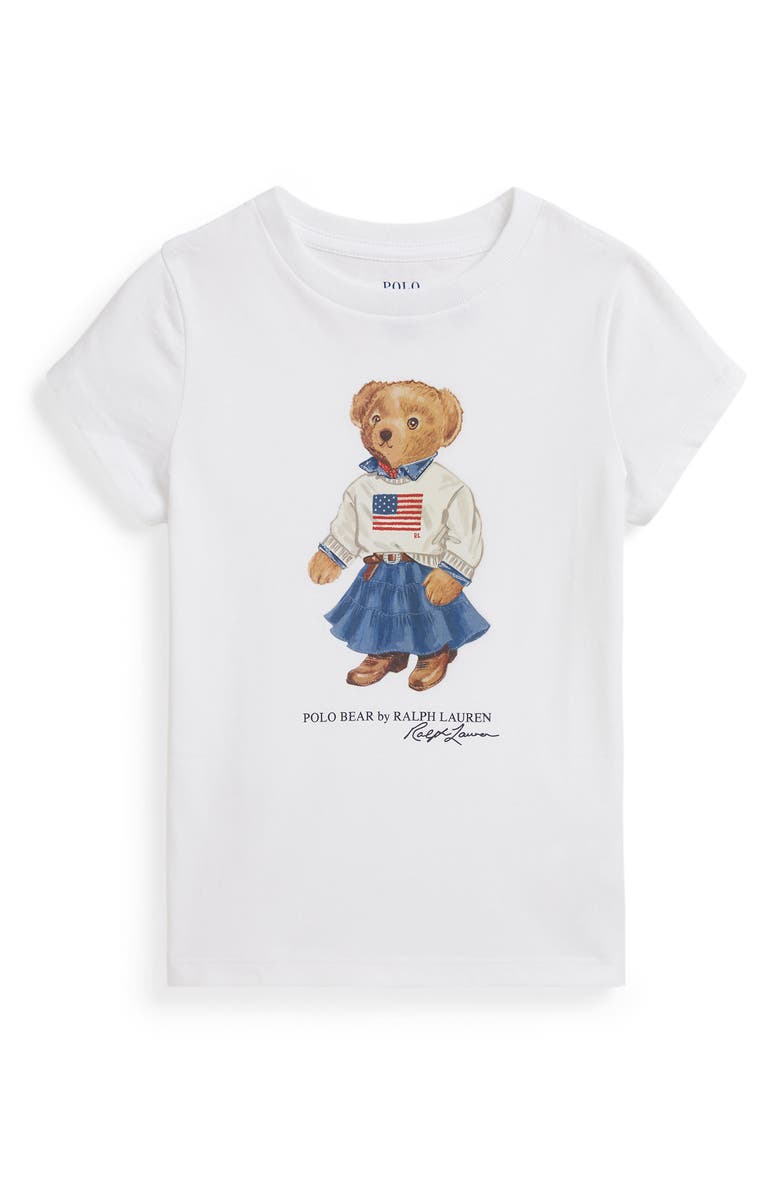 Polo Ralph Lauren Kids' Polo Bear Cotton Graphic T-Shirt, Main, color, White