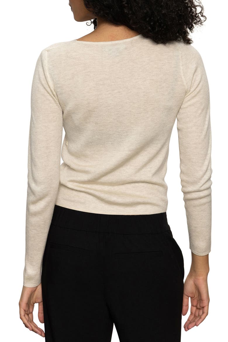 Twist Detail Knit Top, Alternate, color, HEATHER PEARL