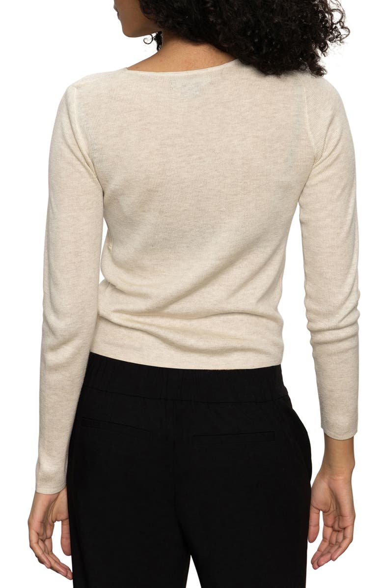 Sanctuary Twist Detail Knit Top, Alternate, color, Heather Pearl