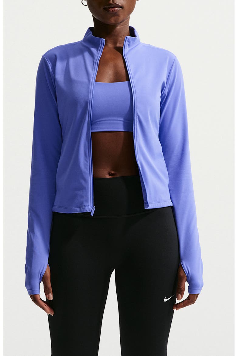 Zenvy Dri-FIT Front Zip Top, Main, color, 570 SAPPHIRE/WHITE