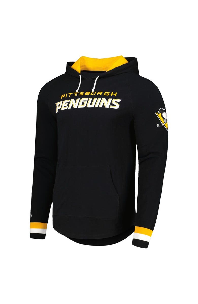 Mitchell & Ness Men's Mitchell & Ness Black Pittsburgh Penguins Legendary Slub Hoodie Long Sleeve T-Shirt, Alternate, color, Black