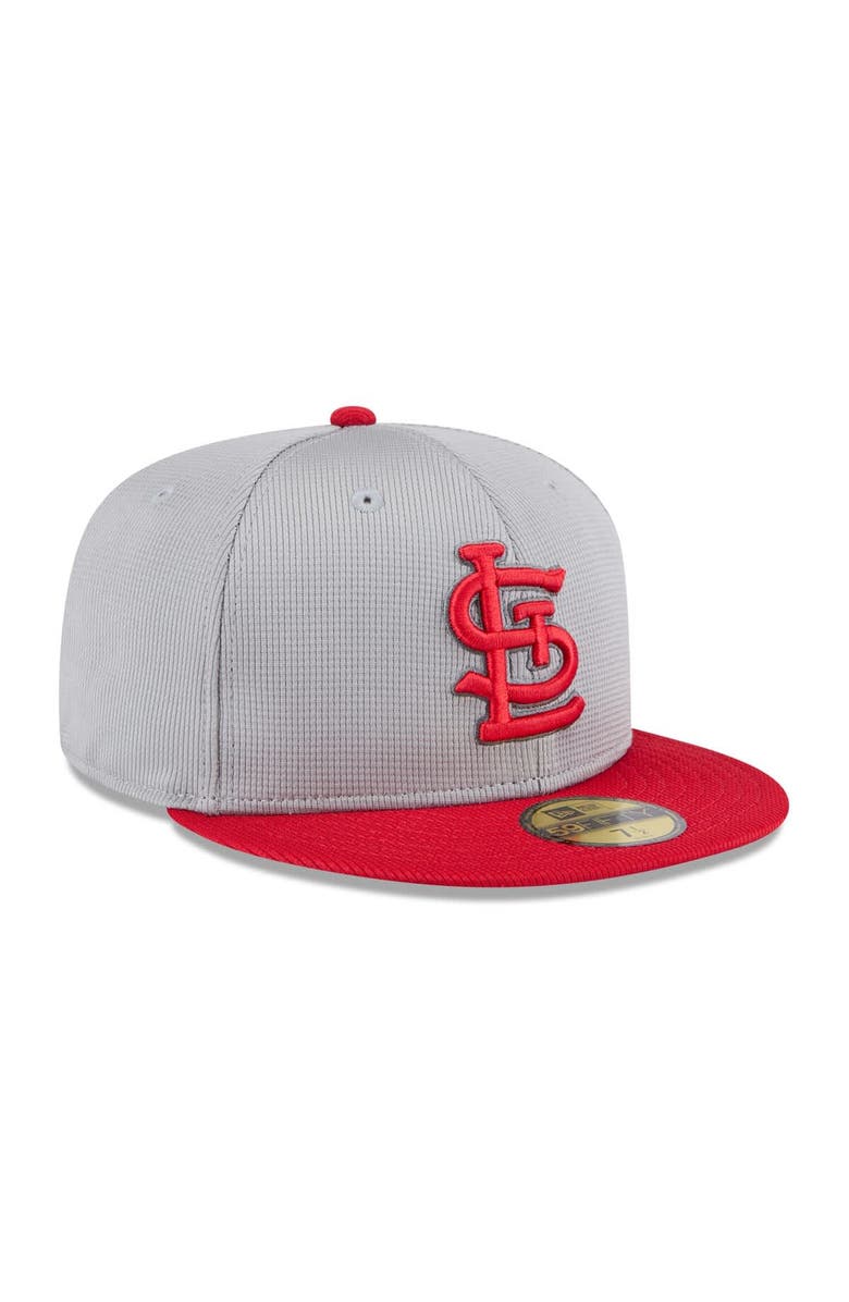 New Era Men's New Era  Gray/Red St. Louis Cardinals 2025 Batting Practice 59FIFTY Fitted Hat, Alternate, color, 