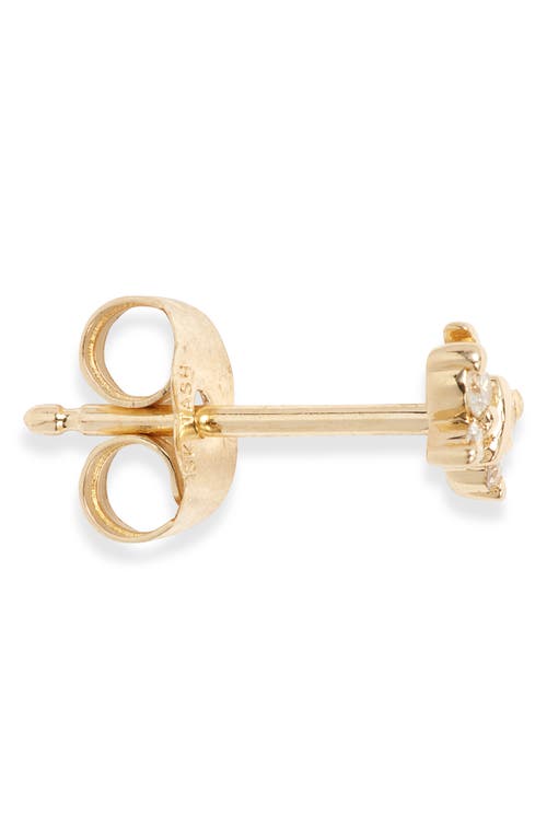 Maria Tash Diamond Butterfly Stud Earring In Gold