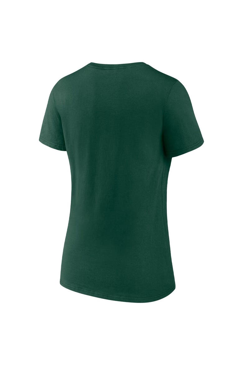 Women's Fanatics Branded Hunter Green Milwaukee Bucks Hometown Collection Brew City V-Neck T-Shirt, Alternate, color, Hunter Green