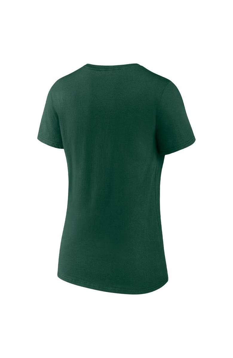 FANATICS Women's Fanatics Branded Hunter Green Milwaukee Bucks Hometown Collection Brew City V-Neck T-Shirt, Alternate, color, Hunter Green