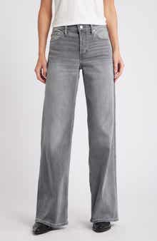 Re/Done Mid Rise Wide Leg Jeans