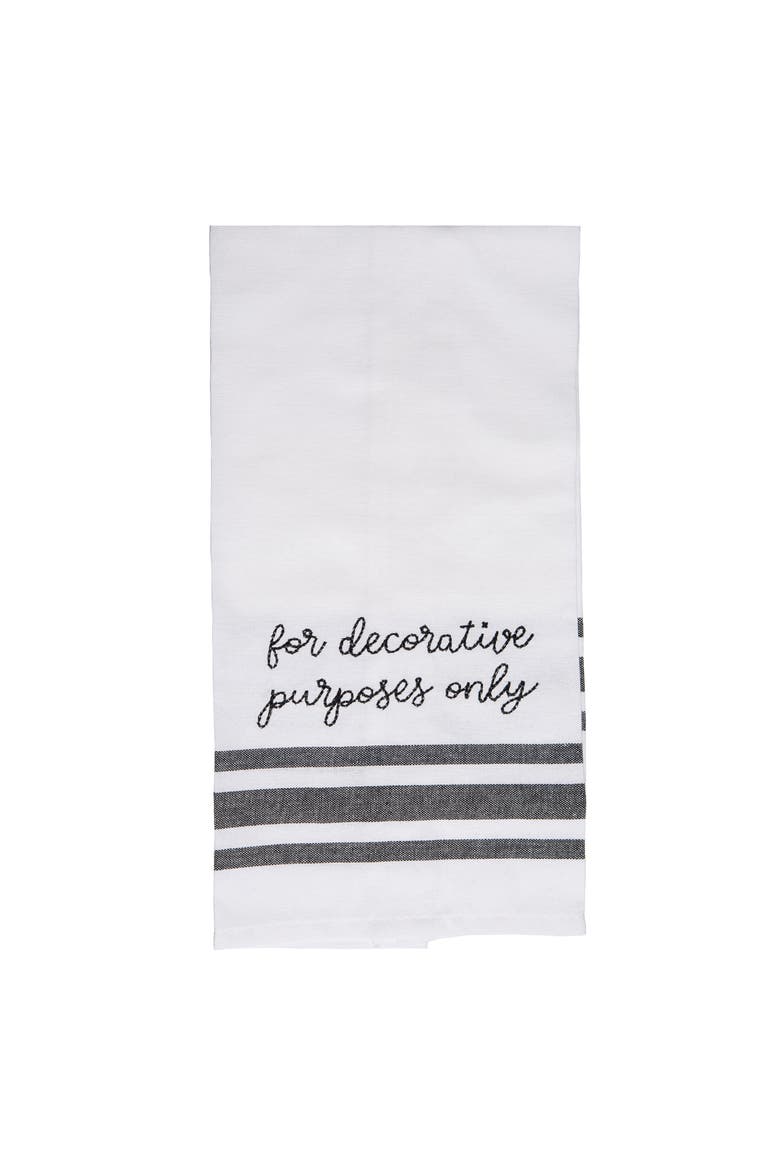 For Decorative Purposes Only Tea Towel Cotton White, Main, color, White