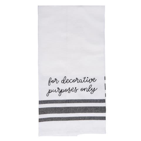 For Decorative Purposes Only Tea Towel Cotton White
