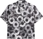 Billionaire Boys Club Beats Print Cotton Cropped Camp Shirt