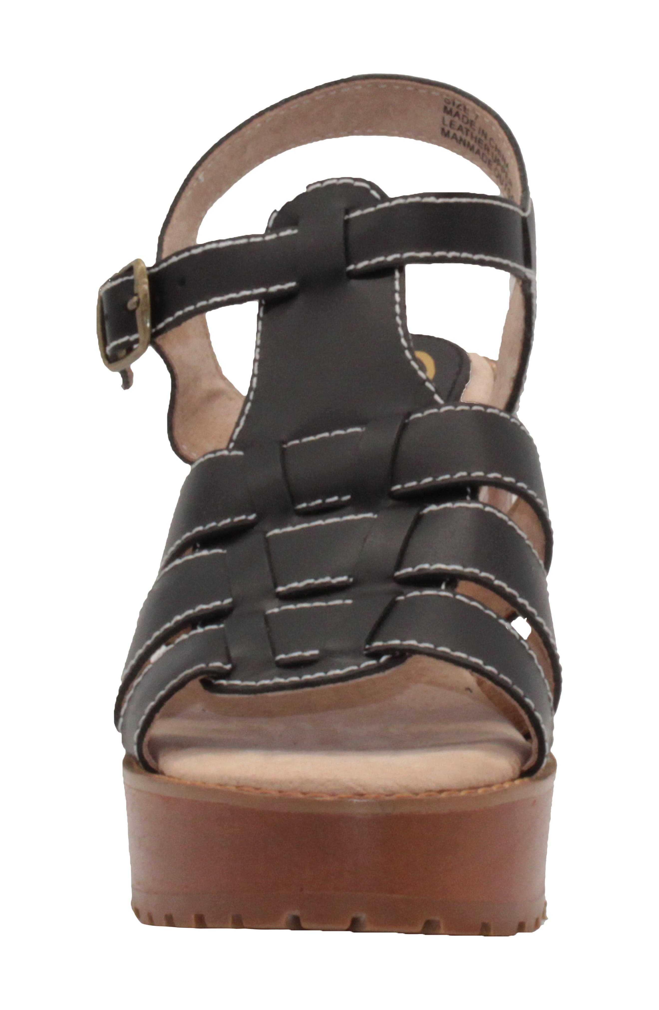 Sbicca Oakdale Clog Sandal, Alternate, color, Black Leather