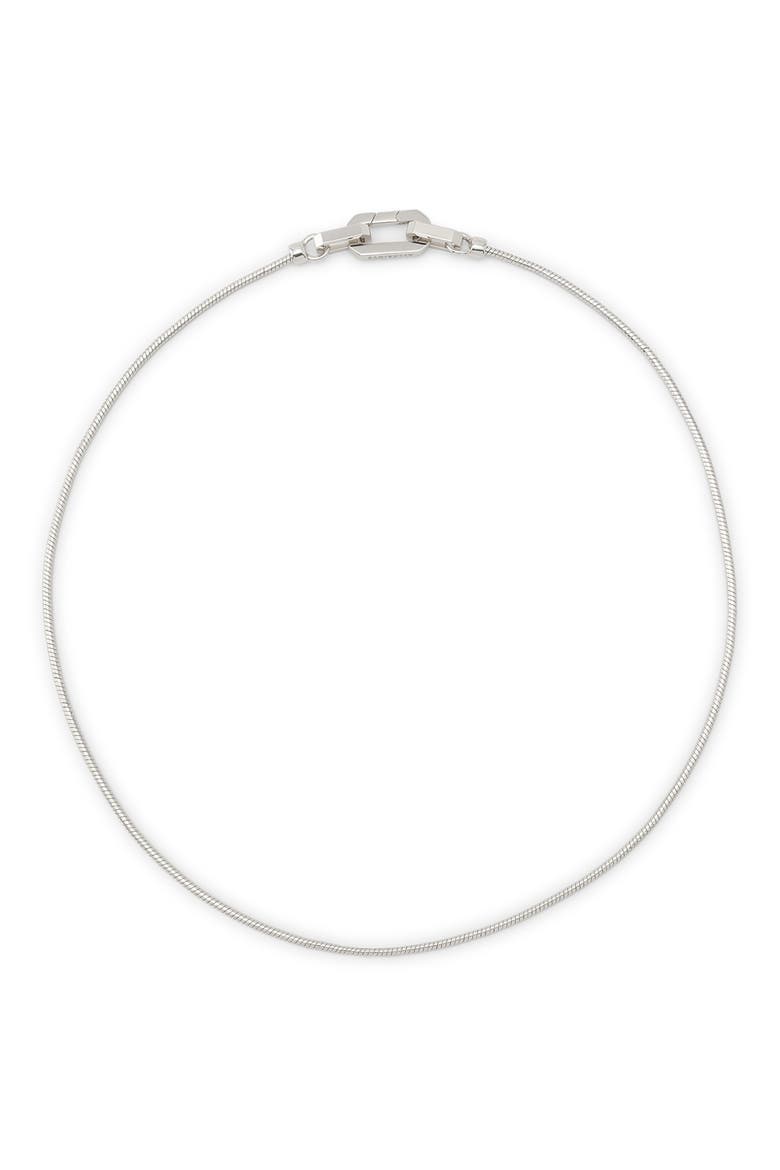 Fine Rope Necklace, Main, color, RHODIUM