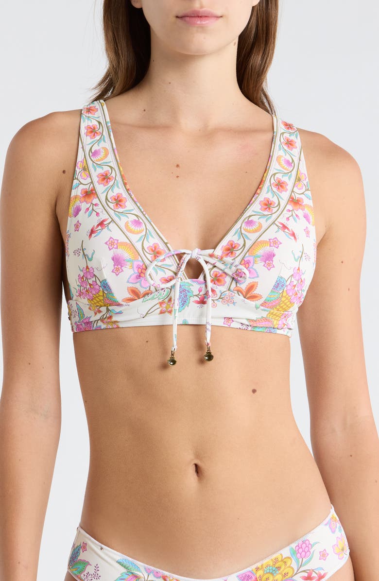 Rip Curl Half Moon Bay Bikini Top, Main, color, Bone