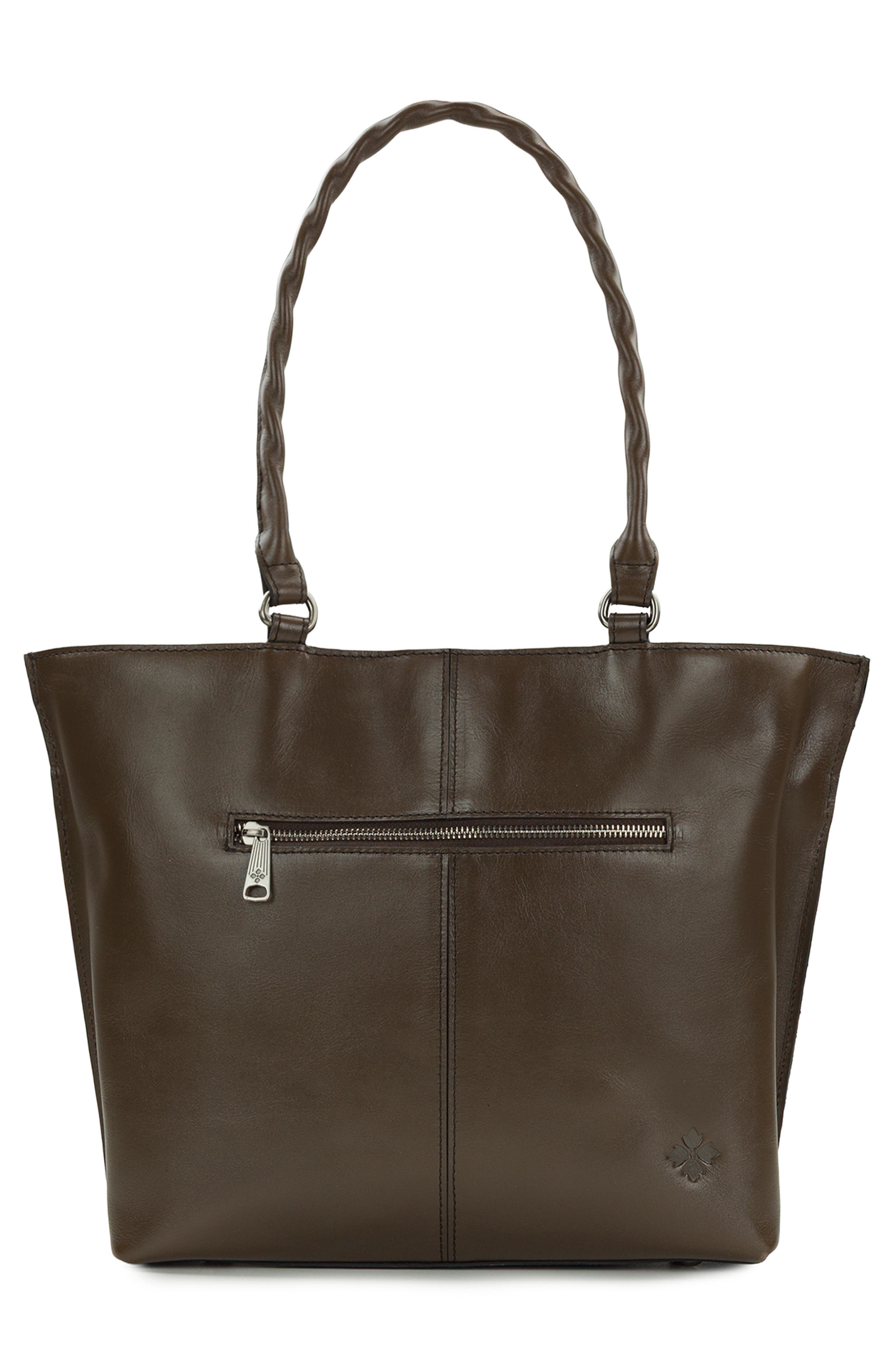 Patricia Nash Adeline Leather Tote Bag, Alternate, color, Mushroom