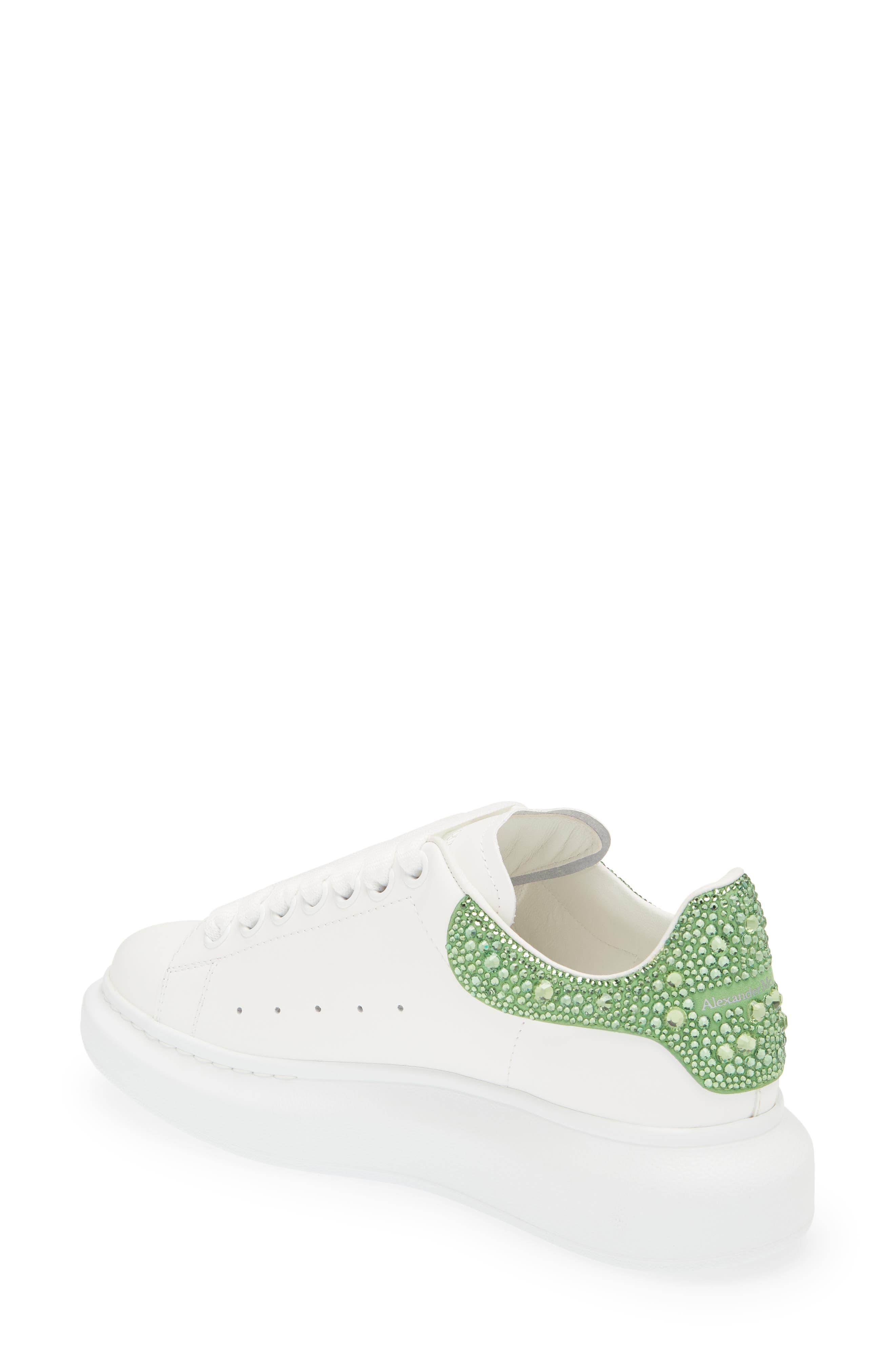 McQueen Oversized Crystal Accented Sneaker, Alternate, color, 