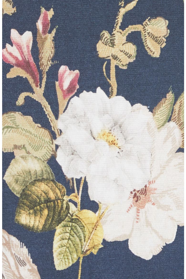 Delora Fittted Floral Dress, Alternate, color, HAZY FLORAL/ SAPPHIRE